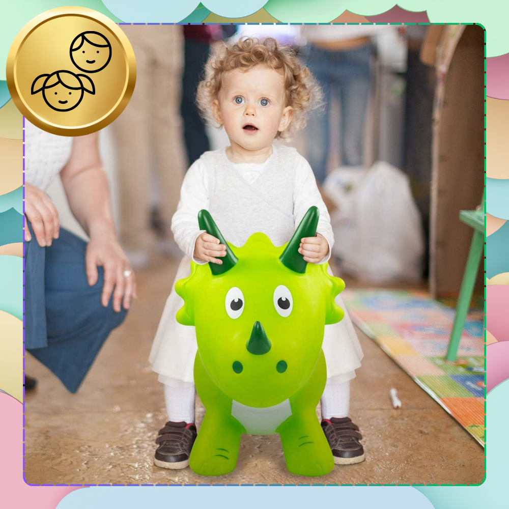 Kids Rubber Bouncing Jumping Inflatable Toy Dinosaur (with a pump)
