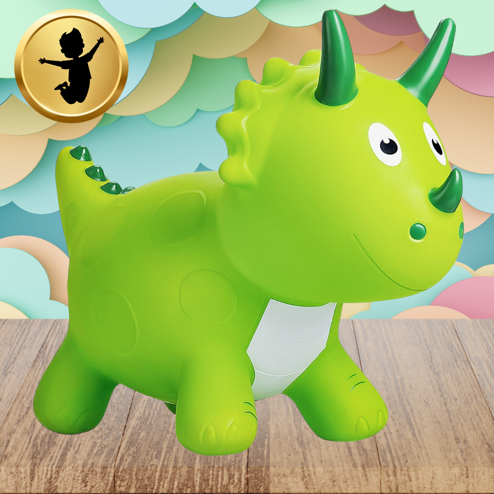 Kids Rubber Bouncing Jumping Inflatable Toy Dinosaur (with a pump)
