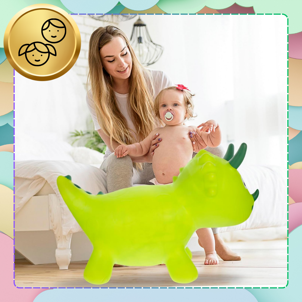 Kids Rubber Bouncing Jumping Inflatable Toy Dinosaur (with a pump)
