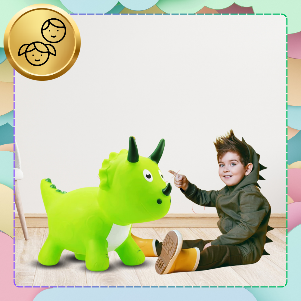 Kids Rubber Bouncing Jumping Inflatable Toy Dinosaur (with a pump)