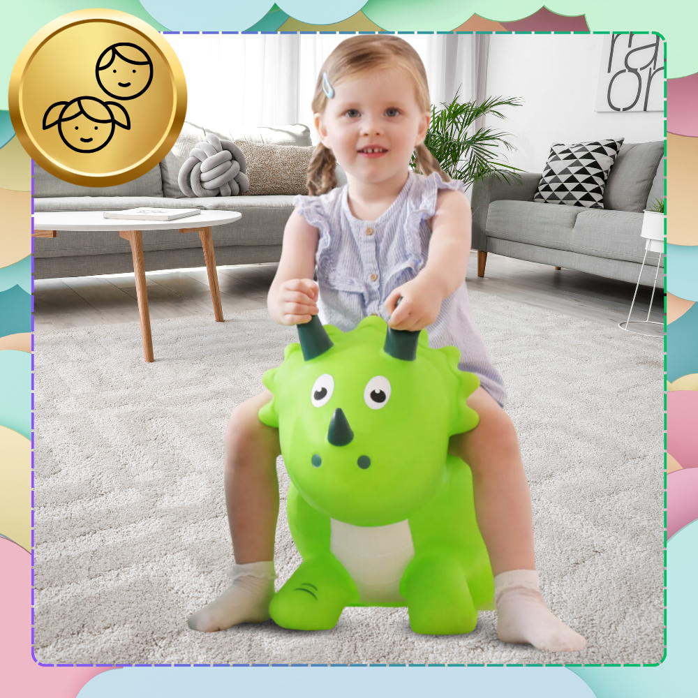Kids Rubber Bouncing Jumping Inflatable Toy Dinosaur (with a pump)