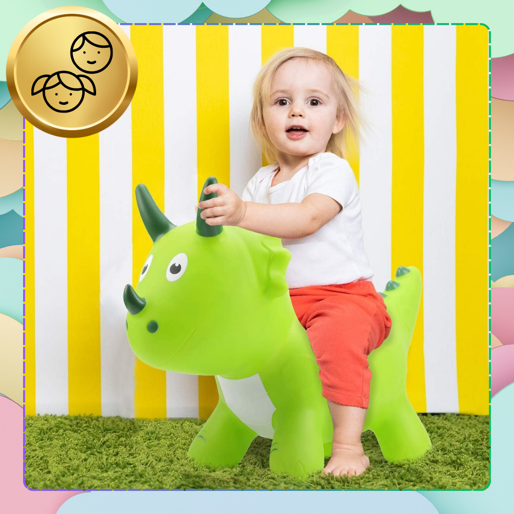 Kids Rubber Bouncing Jumping Inflatable Toy Dinosaur (with a pump)