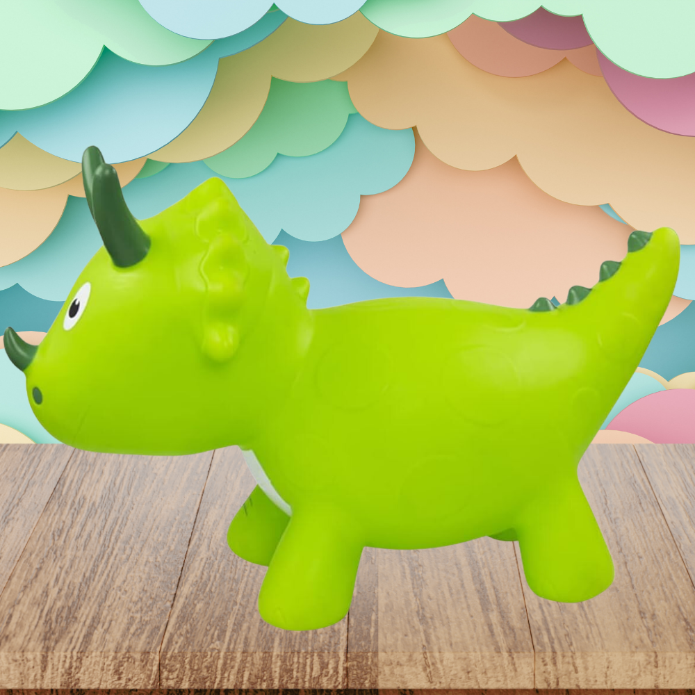 Kids Rubber Bouncing Jumping Inflatable Toy Dinosaur (with a pump)