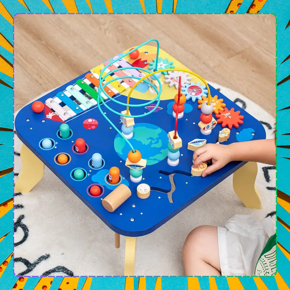 Musical Interactive Wooden Sensory Table Board for Kids