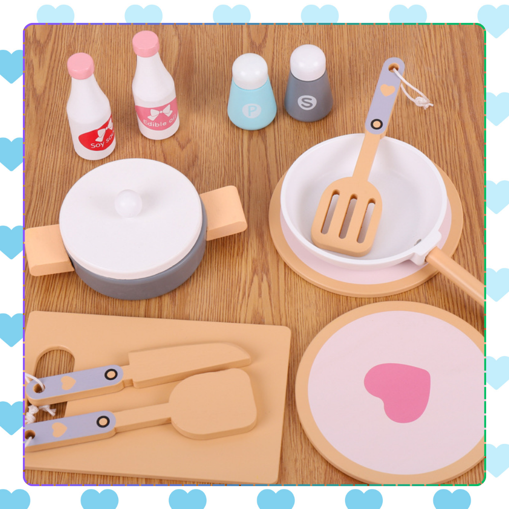 Large Wooden Play Kitchen for Kids with Accessories KZ1213