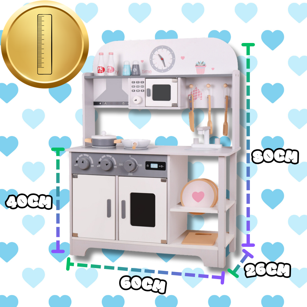 Large Wooden Play Kitchen for Kids with Accessories KZ1213