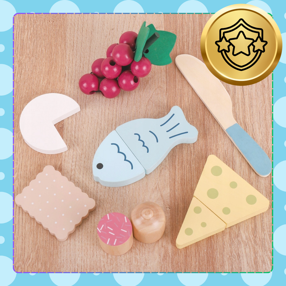 Bakalu деревянный игровой набор для резки продуктов для детей
