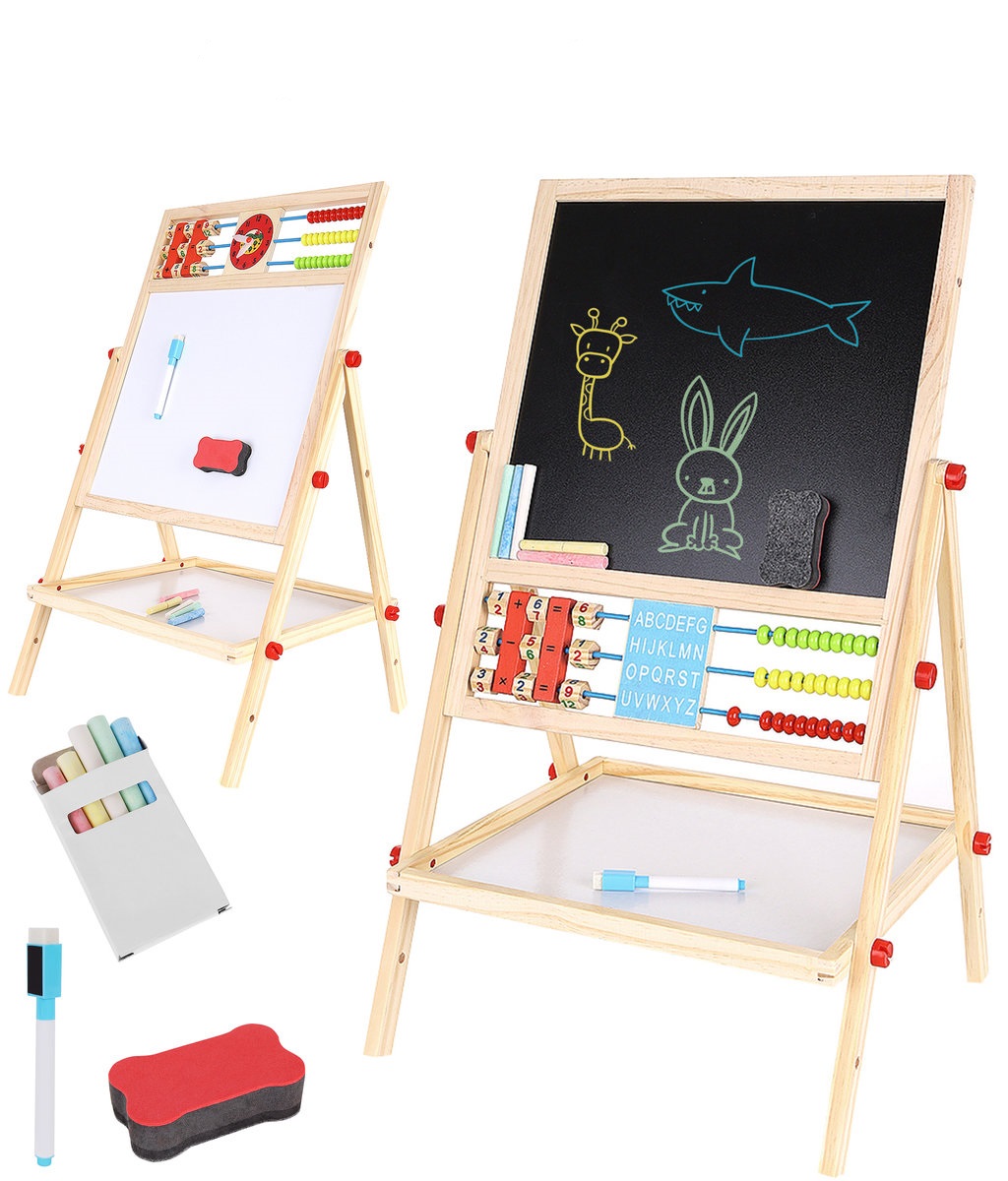 Children's Double-sided Drawing Board with Accessories Counter Clock, 67х41х32 сm