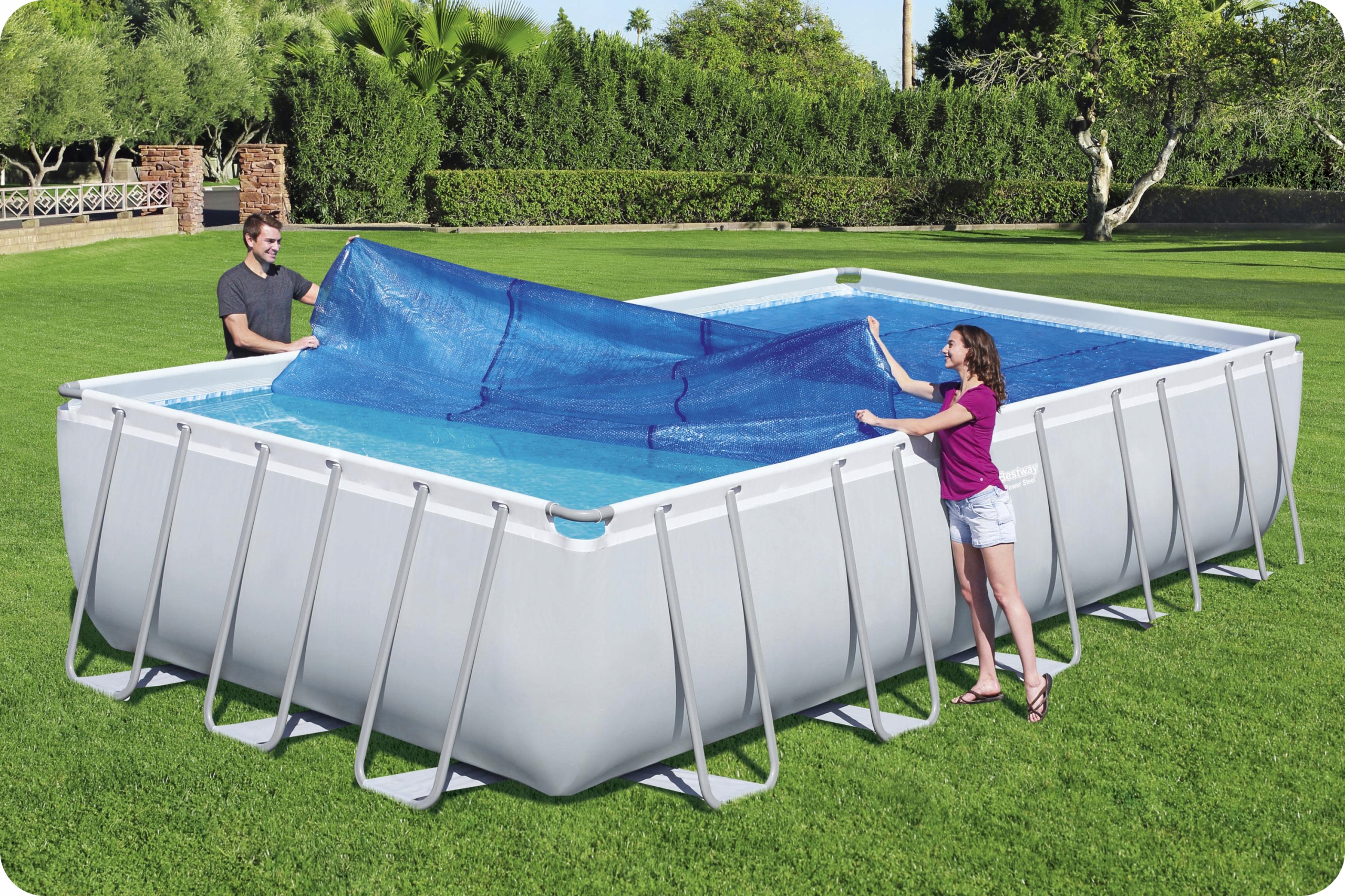 Bestway 58240 solārais baseina pārsegs 404 x 201 cm, zils