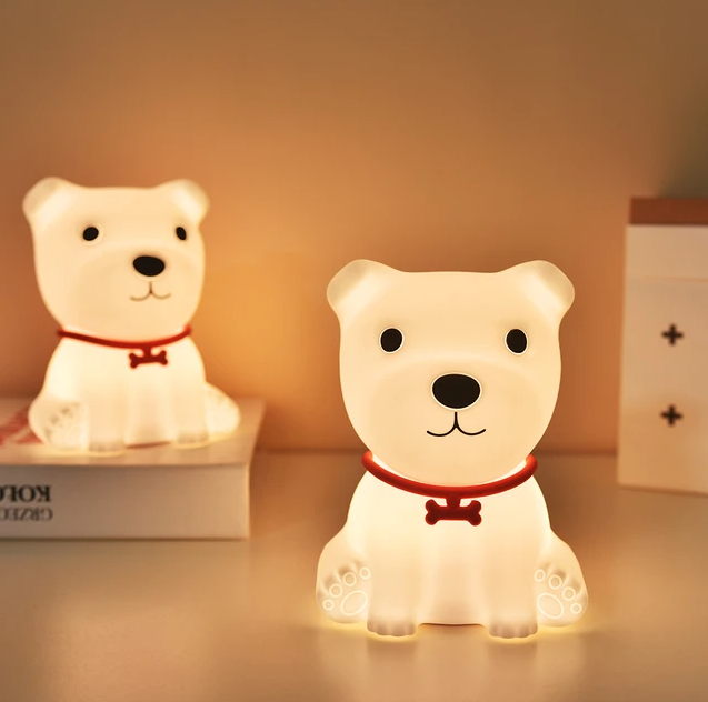 Kid\'s Silicone LED RGB Light Night Lamp, Dog