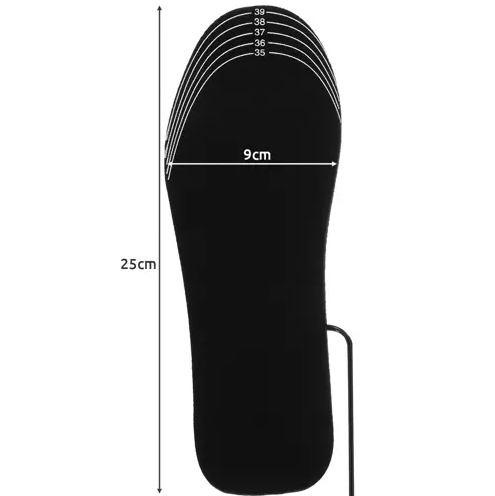 Heated Foot Warmer, Thermal Insoles for Shoes with USB, Size 35-40, 2 pcs.