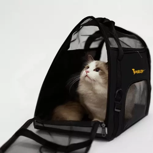 Transporter Carrier Bag for Cat Dog, Black