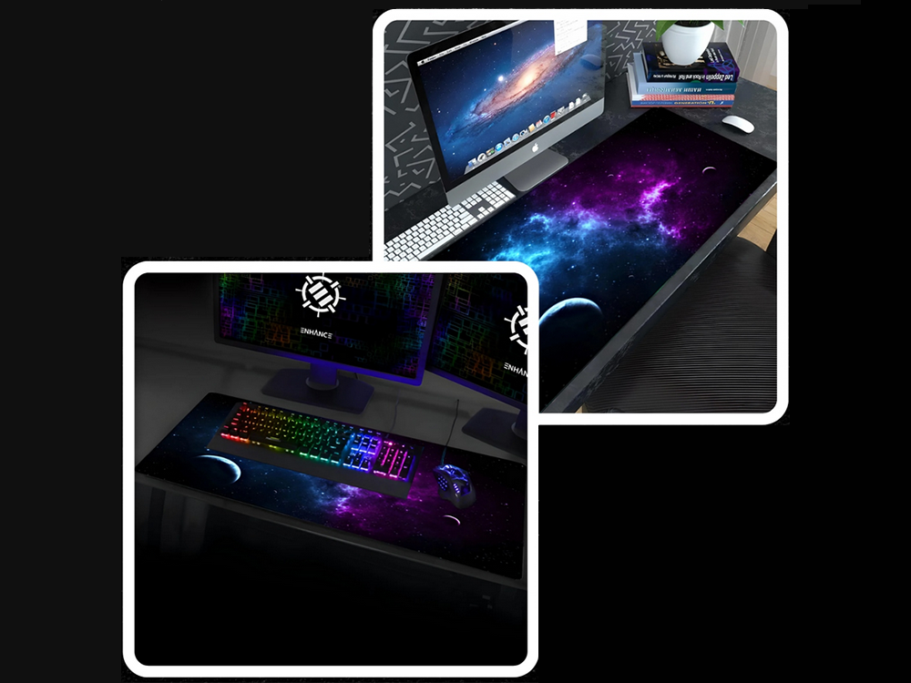 XXL Gaming Mouse Pad with Space Design, 80x30 cm