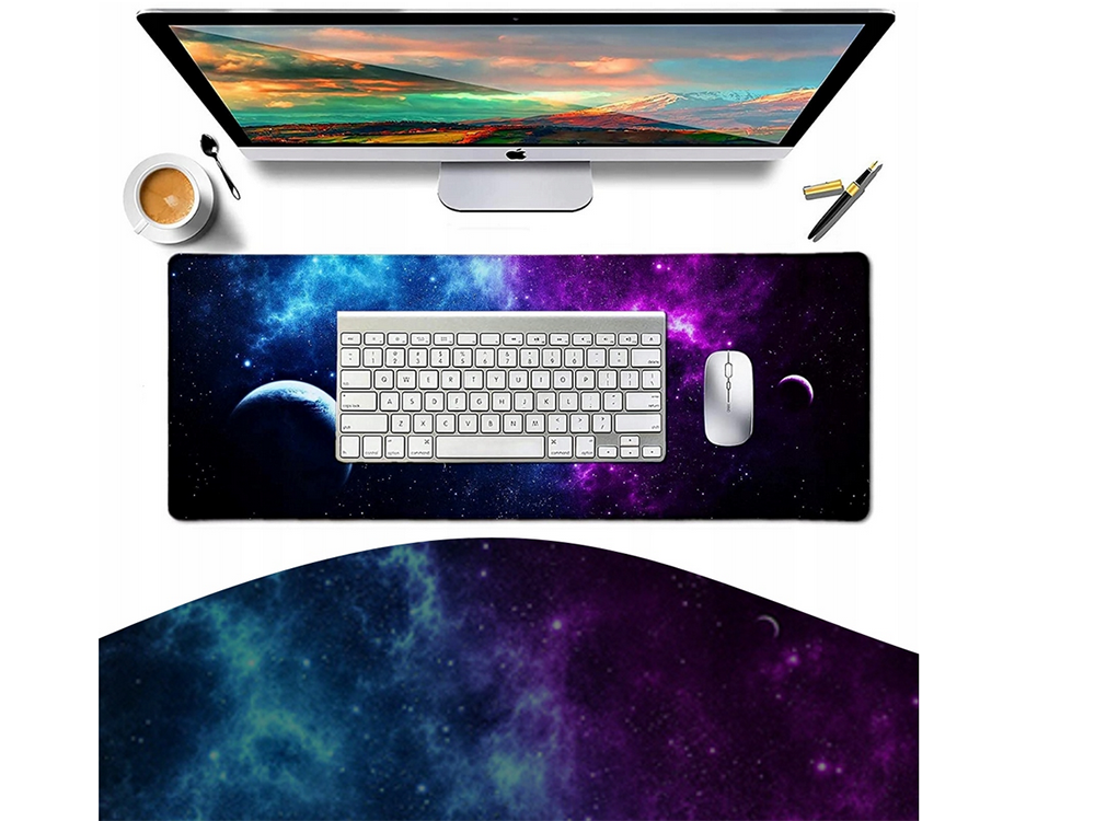 XXL Gaming Mouse Pad with Space Design, 80x30 cm
