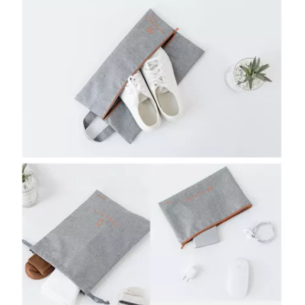 Luggage Suitcase Organiser Travel Garment Bags for Clothing, Underwear, Cosmetics etc., Set of 7, Gray