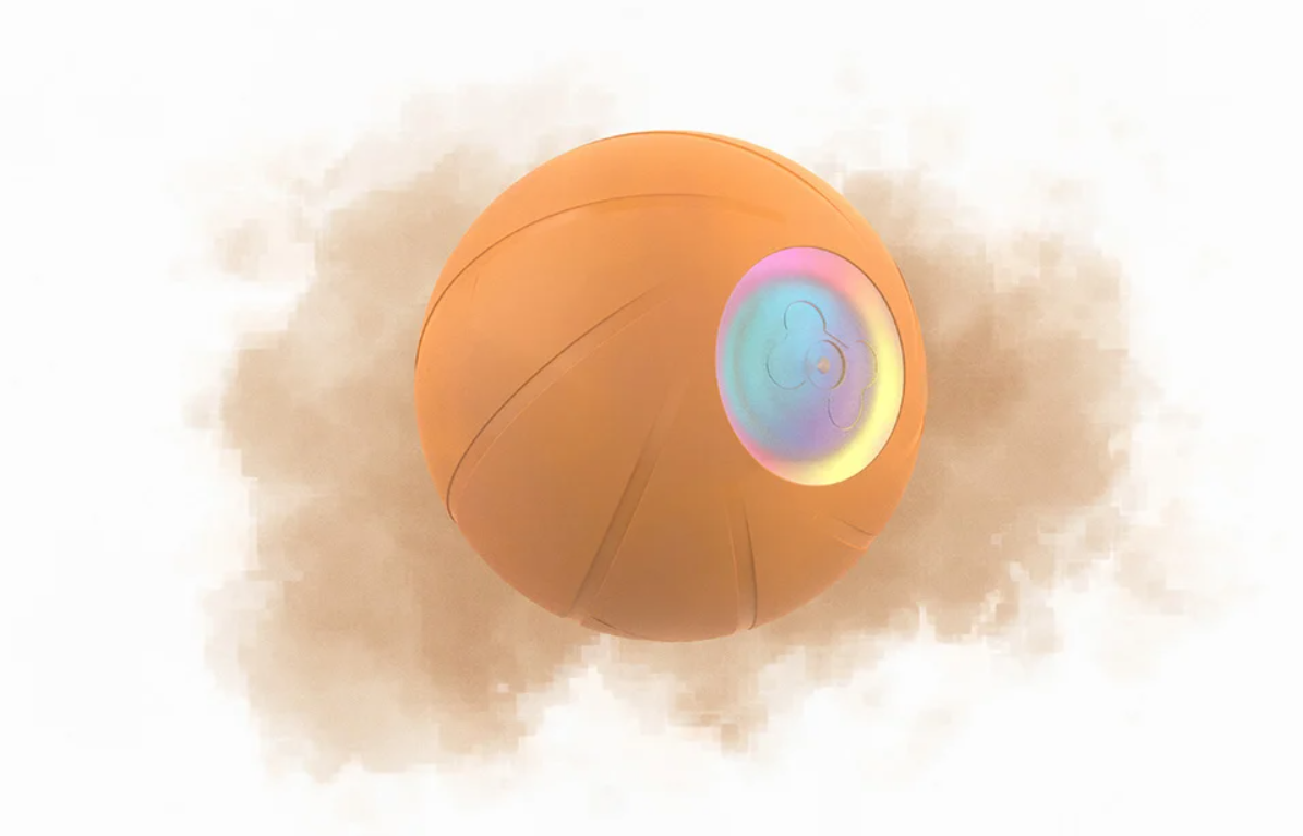 Cheerble Ball Sensor Play Ball Toy for Dog Cat, Orange (2)