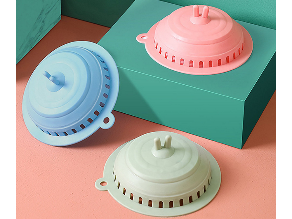 Silikona aizbāznis, sietiņš vannām un izlietnēm, Dažādas krāsas | Drain Stopper Sink Strainer