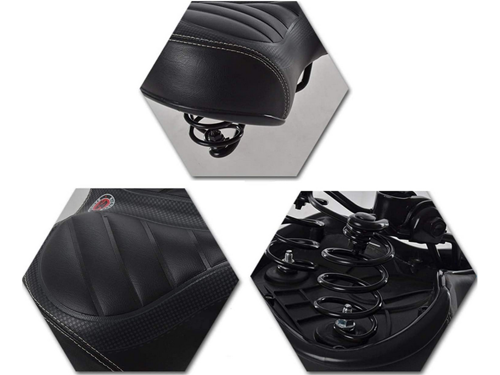 Gel Bicycle Saddle, Bike Seat with Built-in Springs, Black
