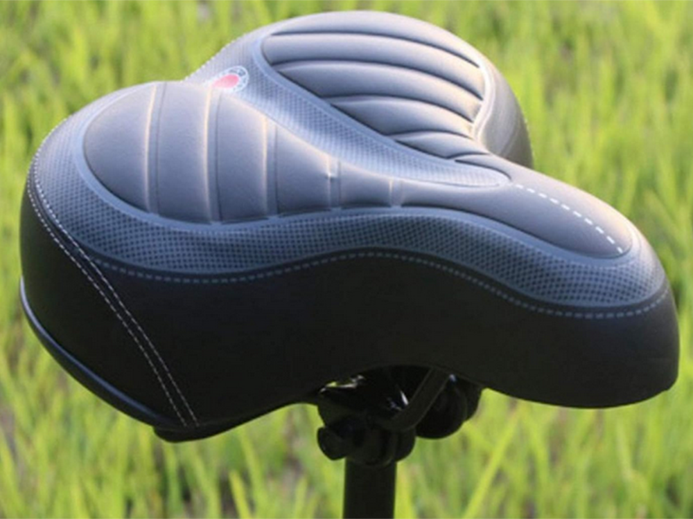 Gel Bicycle Saddle, Bike Seat with Built-in Springs, Black