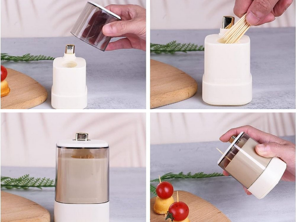 Automatic Toothpick Dispenser, White