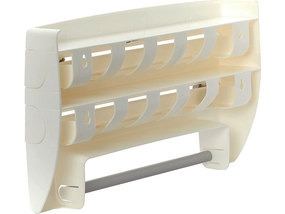 Shelf Kitchen Organizer Holder Box Spice Rack Paper Towel Foil Holder