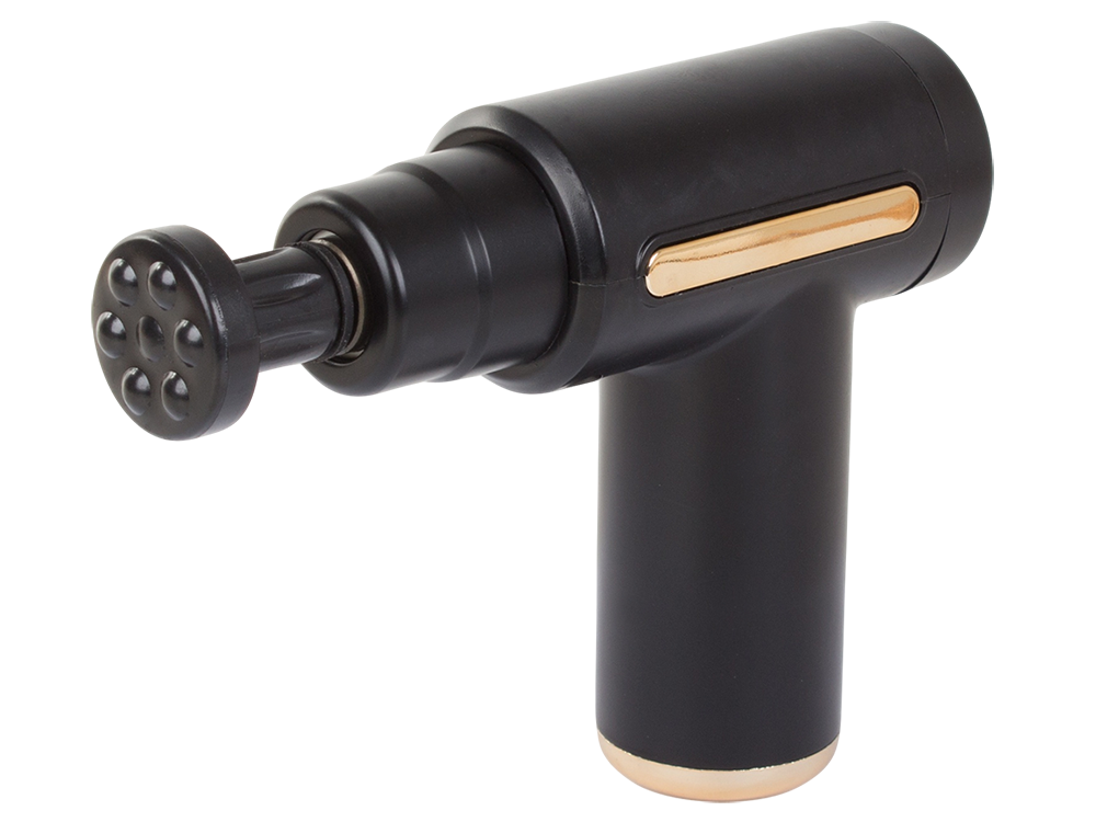 Relaxing Muscle Massager Gun with 4 Nozzles Wireless Massage Device, Black