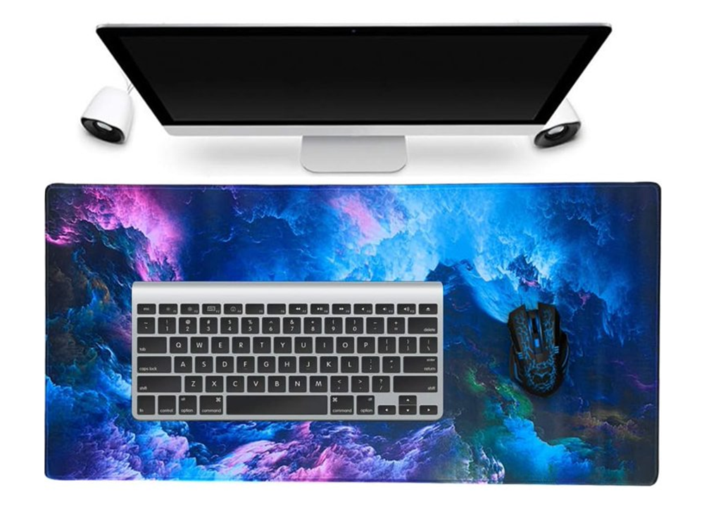 RGB Gaming Computer Table Carpet Mat Mouse LED Pad 90x40 cm, Cosmos