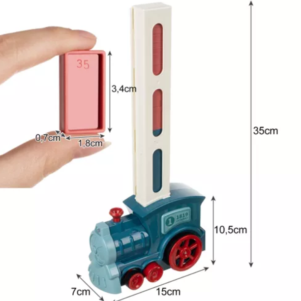 Domino vilciens ar 60 kauliņiem | Domino train