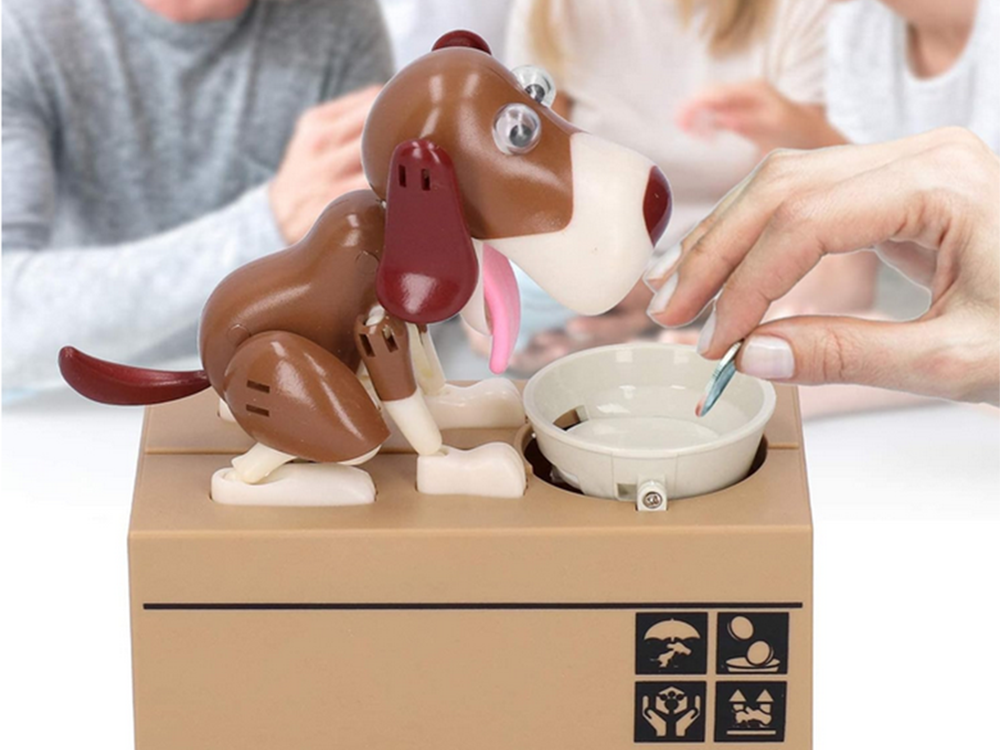 Interactive Coin-Eating Dog Money Box