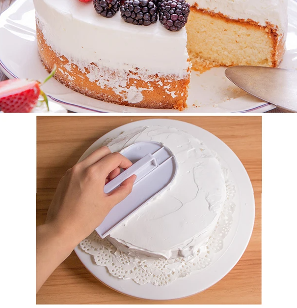 Cake Icing Smoothers Decorating Spatula, White, 14,5x8cm