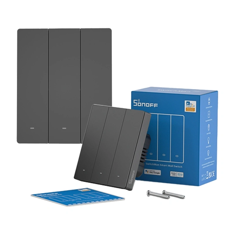 Sonoff M5-3C-80 Smart Wall Switch 3-Gang Wi-Fi Mechanical Buttons