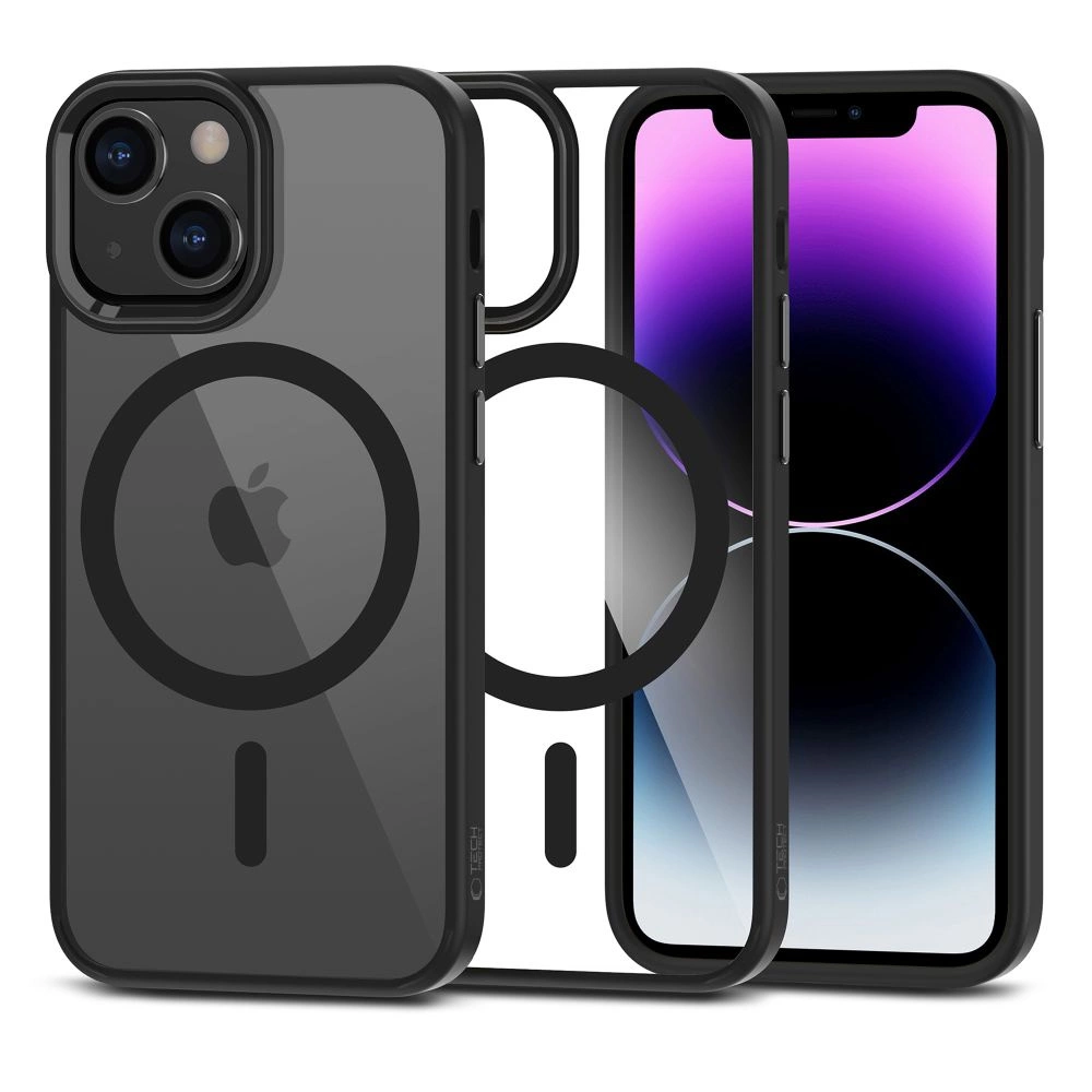 Apple iPhone 13 mini 5.4'' Tech-Protect MagMat MagSafe Case Cover, Transparent and Black