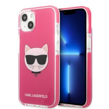 Apple iPhone 13 mini 5.4'' Karl Lagerfeld Choupette Head Case Cover, Fuchsia
