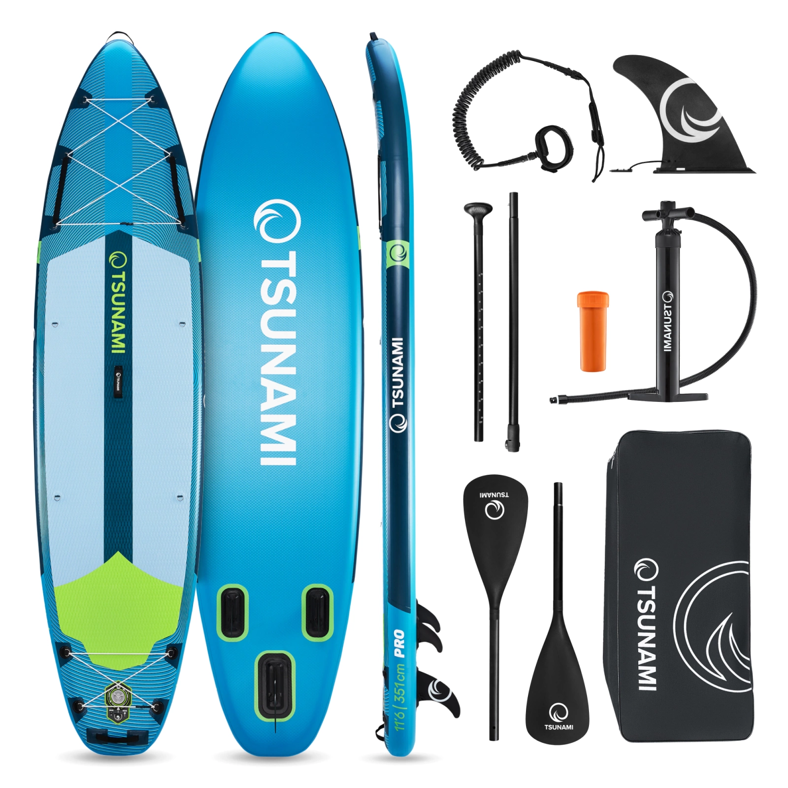 TSUNAMI PRO T15 Inflatable Stand Up Paddle Board Set, 350 cm