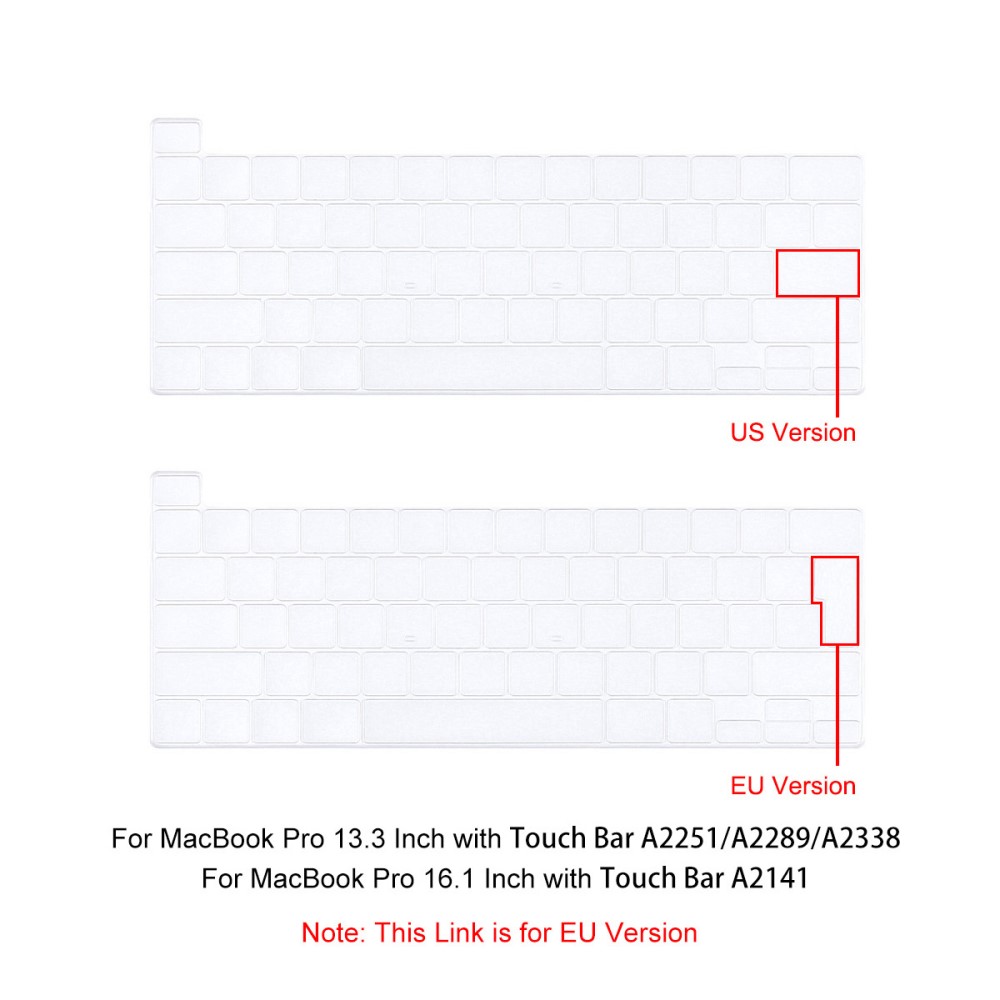 MacBook Pro 16 2019 (A2141) / MacBook Pro 13.3 2020 (A2289/A2251) ENKAY Ultra-thin TPU Dust-proof Keyboard Protective... (0)