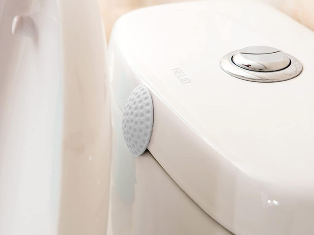 Door Handle Bumper, Self-Adhesive, 5 cm, White, Wall Protection (7)