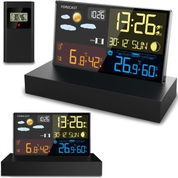 Berdsen BD-912 Black Weather Station with Display - Home