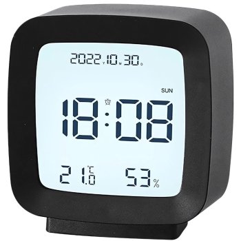 Alarm clock with date and temperature snooze function LCD moisture in the air