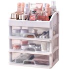 XXL cosmetics and jewelry organizer with 3 drawers, white