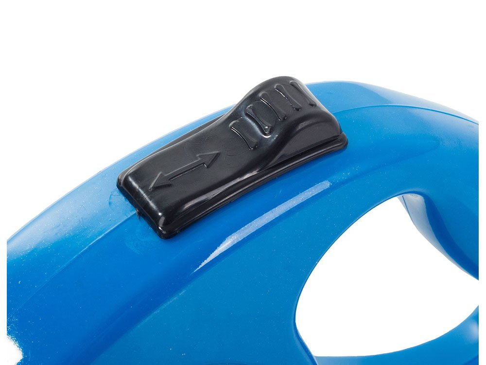 Automatic dog leash with lock, 5m, up to 15kg, blue (1)