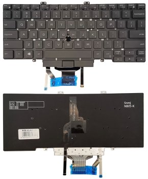 Dell Latitude 5400 laptop keyboard with trackpoint, black