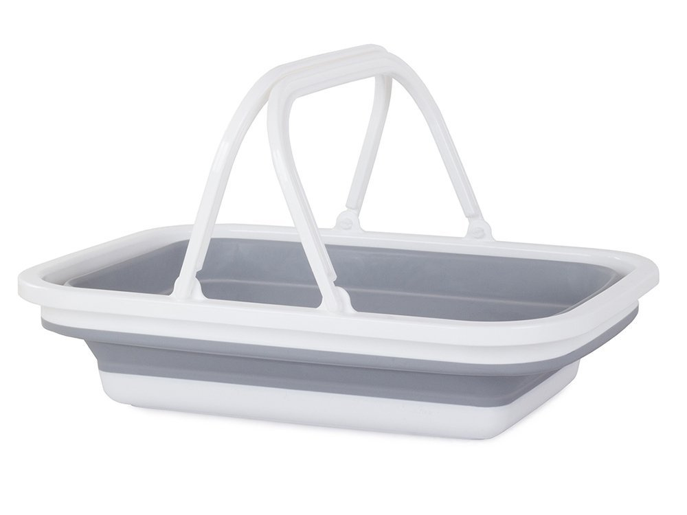 Silicone Folding Basket Bowl with Handles (3)