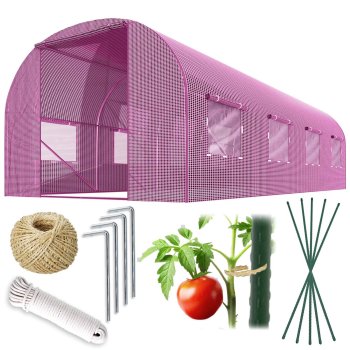 Garden Greenhouse Tunnel 2.5 x 4 m (10m2) Plonos, Pink