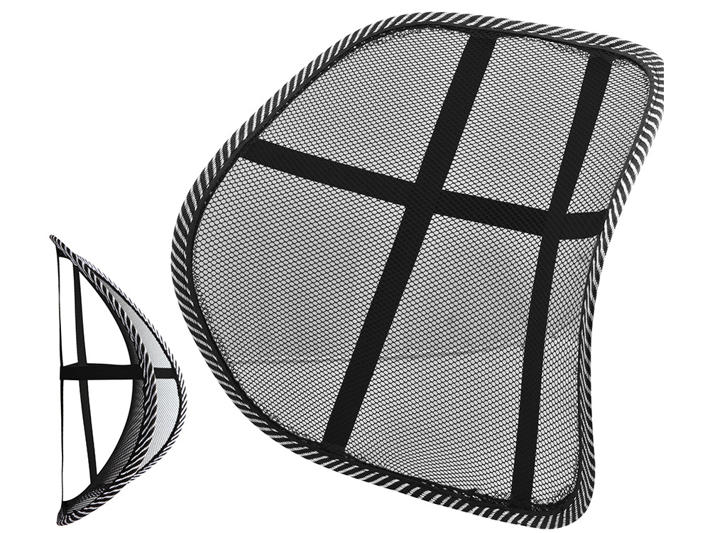 Ergonomic lumbar support cushion for chair and car – black (1)