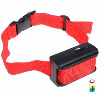 Electric Anti-Bark Dog Training Collar, Red-Black