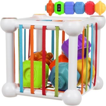 Educational Sensory Shape Sorter Cube Toy Kruzzel 20377