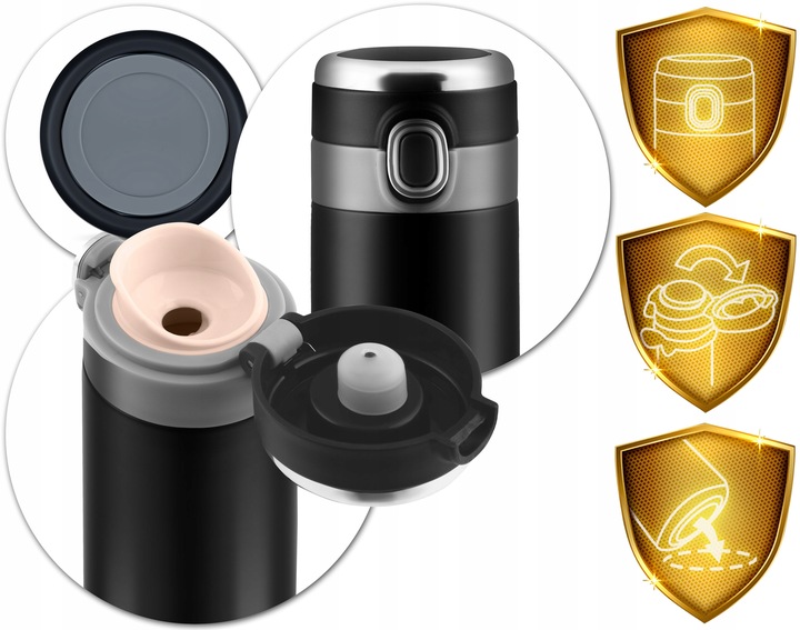 Berdsen BD-786 Vacuum Bottle Thermos 450 ml, Black (8)