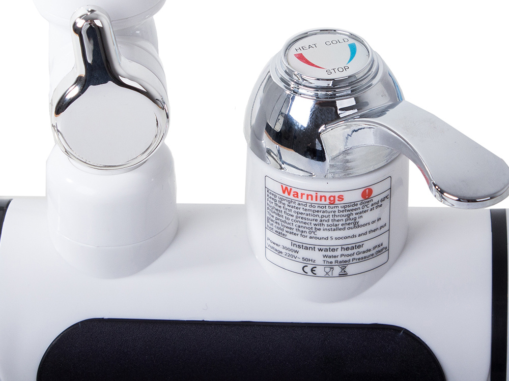 Bathroom/Kitchen Electric Water Heating Tap Faucet with Shower Head and LCD Temperature Display (4)