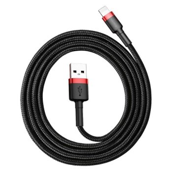 Baseus Cafule Data Charging Cable USB Apple iPhone Lightning 2A 3m, Black+Red