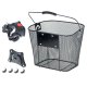 Front bicycle basket RALLEX, metal, click mount, black
